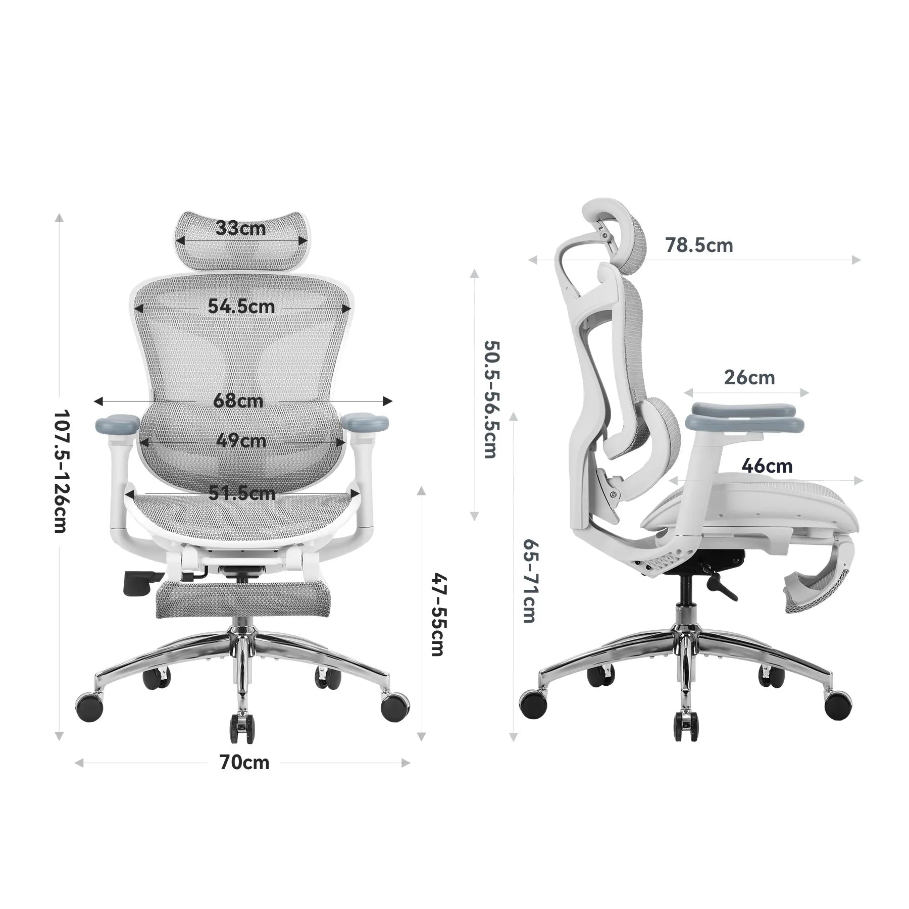 Chaise de bureau ergonomique Sihoo Doro C300 avec repose-pieds
